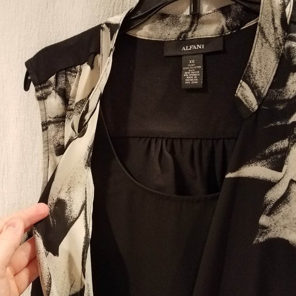 Alfani Black Sleeveless top - Picture 3 of 6